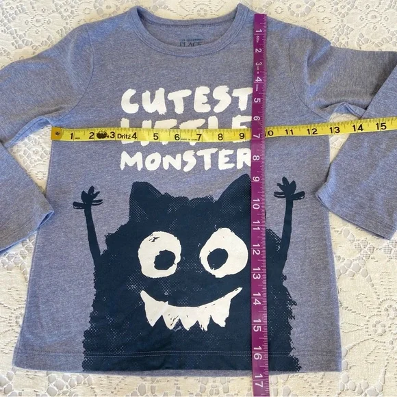 The Children’s Place Size 4T - Set of 2 Boy’s Cotton Long Sleeve Monster Tees - Picture 5 of 12